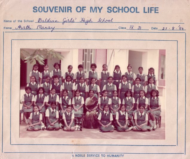 Baldwin Girls' High School, Std 9, 1984-85